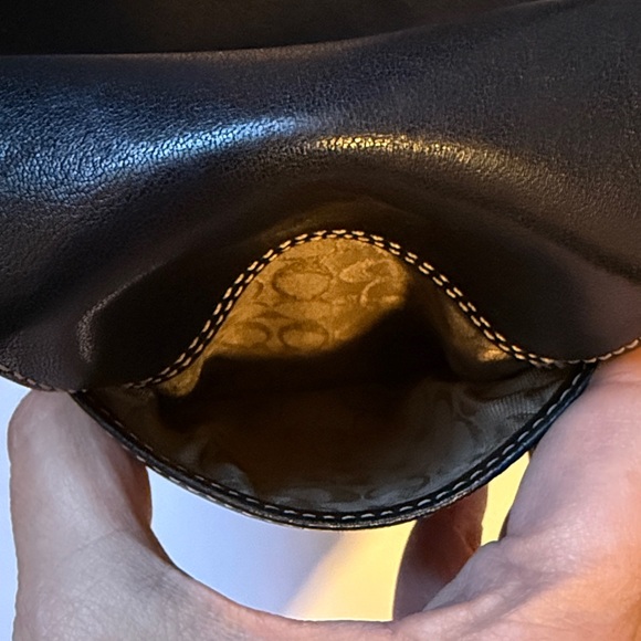 Coach Black Leather Wristlet Mini Pouch - Picture 8 of 8